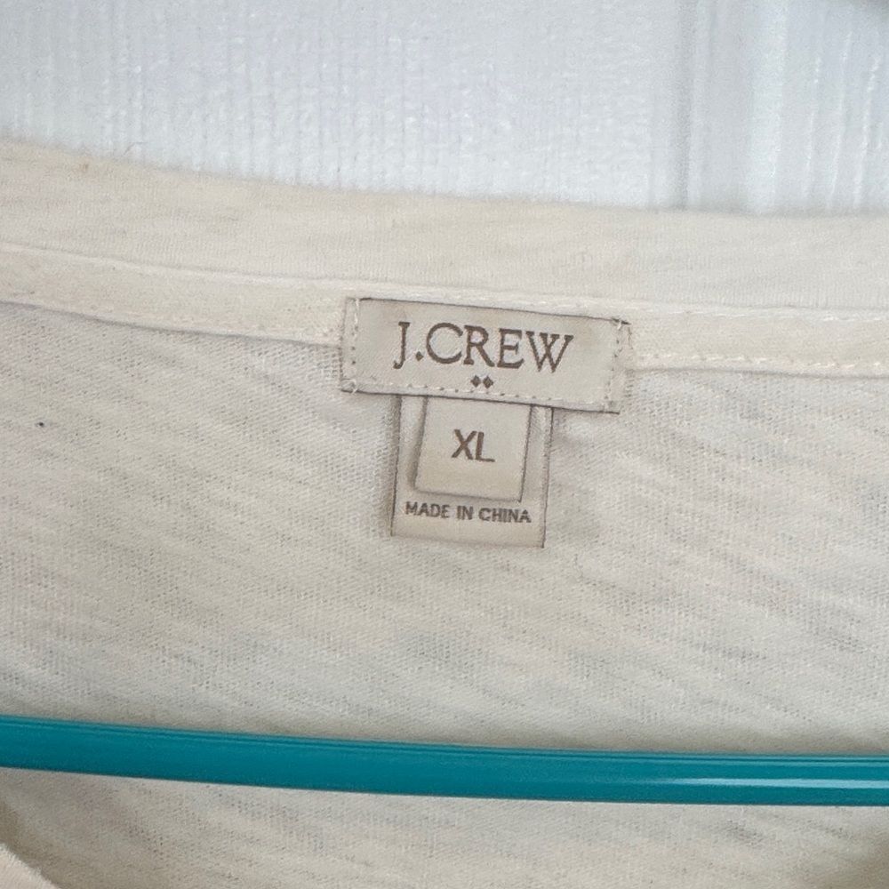J. Crew Cream Long Sleeve Top - Picture 2 of 3